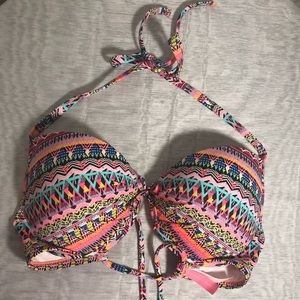 VS fabulous Geo Zig zag ruffled push up bikini top